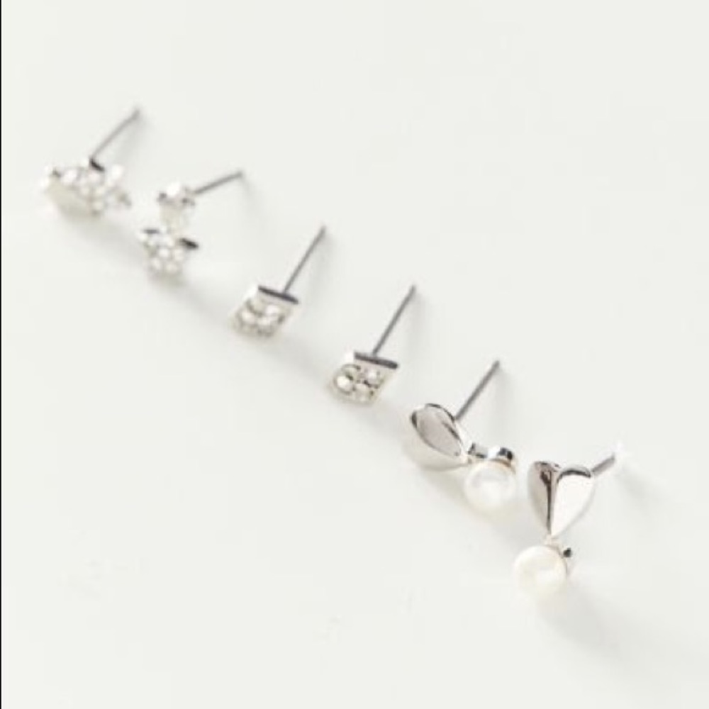 Urban Outfitters Luna Rhinestone Post Earring Set